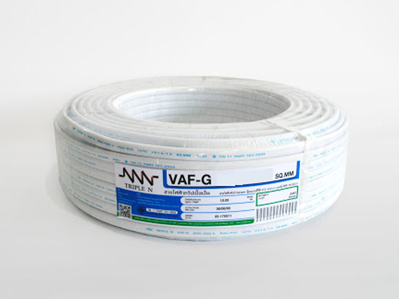 สายไฟ VAF-G 2x4/4 NNN (ม้วน = 90เมตร) สีขาว